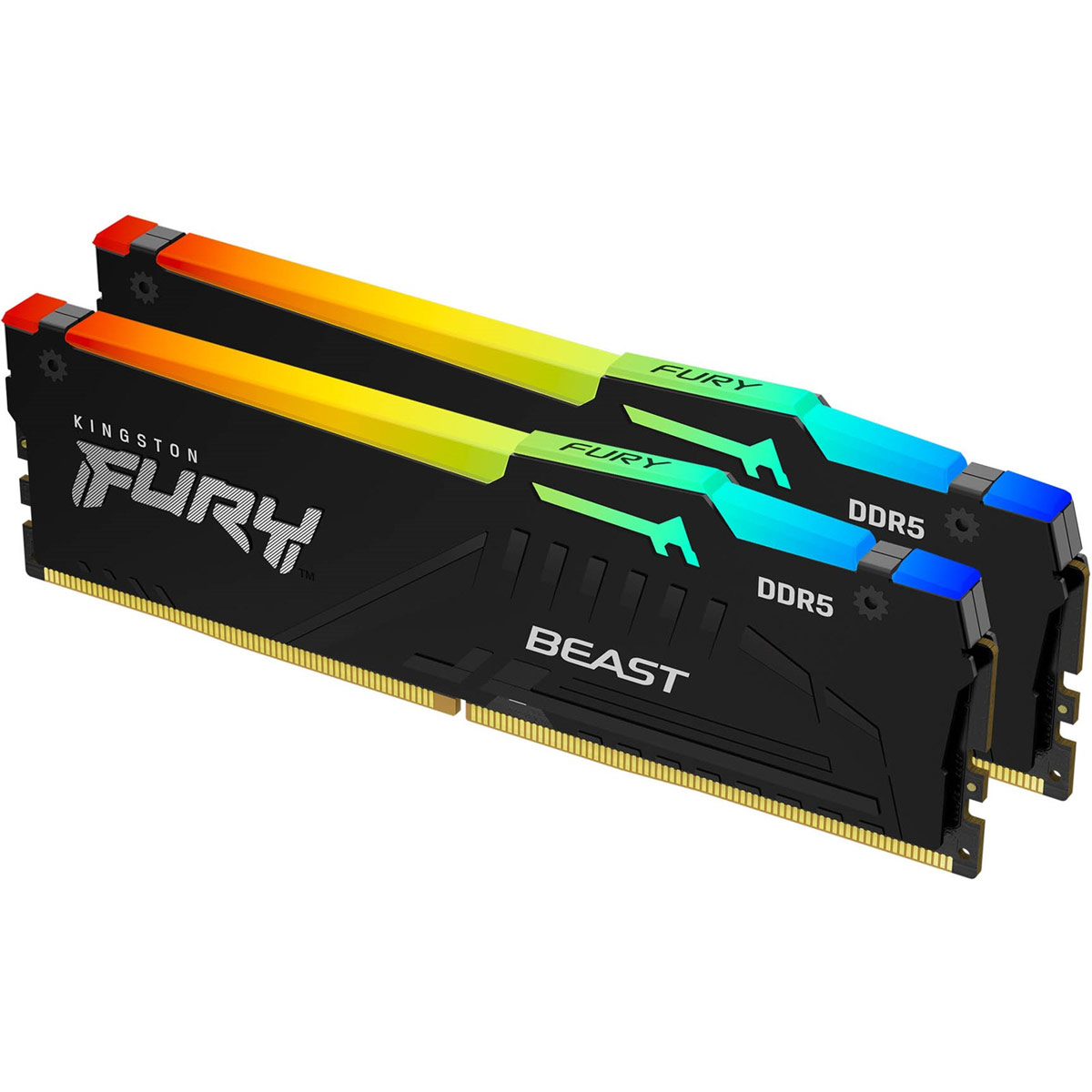 Memria RAM Kingston Fury Beast RGB 64GB (2x32GB) DDR5-6000MHz 2R CL36 Preta 2
